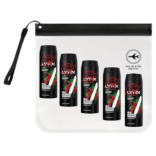 Image of Men's Travel Size Deodorant Bundle - 5 x Linx Africa Travel Size (35 ml) & 1 x Hubsidia Travel Bag Airport Approved