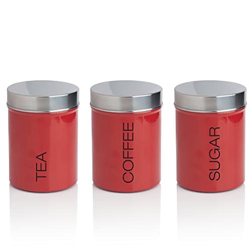 Image of Sabichi Red 3pc Canister Set