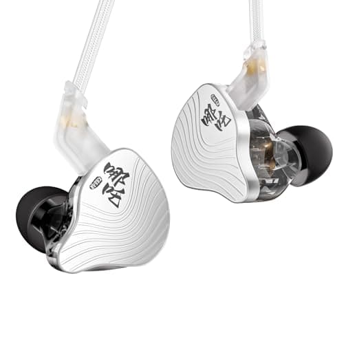 Image of KBEAR NZ02 Gaming Earbuds, Metal Zinc Alloy Cover,10mm Dual-Magnet Driver in Ear Monitor,3D Surround Sound, Low Latency Wired Gaming Headset For PC/PS5/Switch/Mobile/FPS/Streaming(Silver, Without Mic)