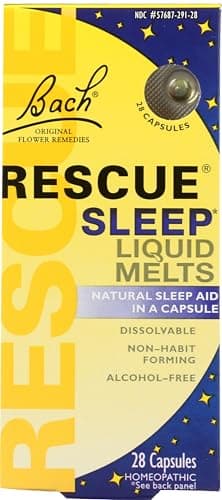 Image of Rescue Remedy, Night Liquid Melts, 28 Capsules, All Natural, Flower Essences, Natural Sleep Support for Adults & Children