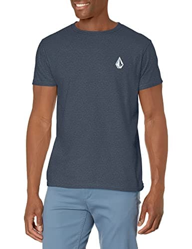 Image of Volcom Men's Blaquedout Short Sleeve Tee T-Shirt, Navy Heather, XL