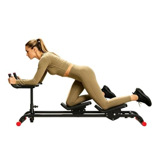 Image of Ab Machine, Spine Twist and Stretch Trainer, Extended Track Ab Trainer Machine, Low-Impact Home Gym Workout Equipment for Waist Toning, Leg Stretchin Core Activation Abdominal Trainer (Black, 49.4in)