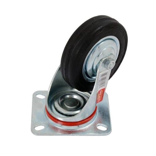 Image of Neilsen CT1830-100mm Castor Wheel with 100 x 80mm Plate - Max Weight 70kg - Ideal for Furniture, Trolley and Equipment Mobility