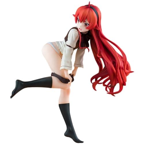 Image of Jilijia Anime Mushoku Tensei: Jobless Reincarnation Figure Eris Greyrat Red Hair Version Standing Model Ornaments Desktop Statue PVC Collection Decoration Gift 18CM