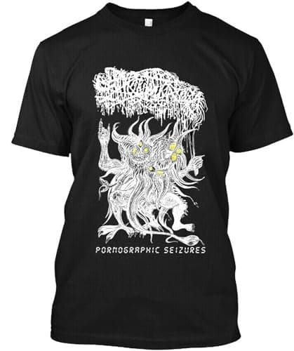 Image of Cupcafe NWT Sanguisugabogg Pornographic Seizures American Death Metal Band T-Shirt S-4XL Black BlackBlack3XL
