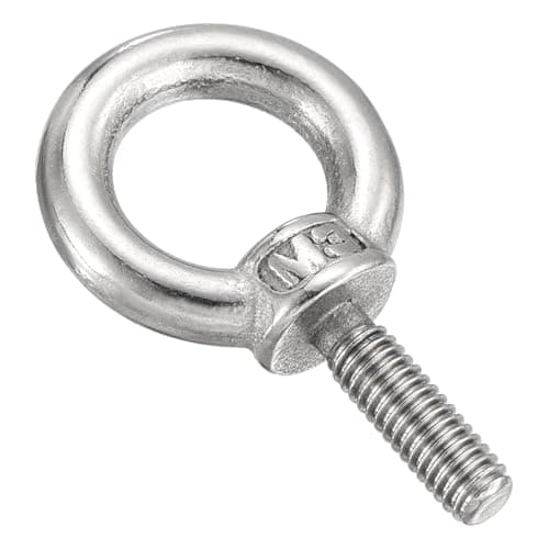 Image of METALLIXITY Shoulder Eye Bolt (M3x9mm) 20Pcs, 304 Stainless Steel Machinery Lifting Ring Threaded Eye Bolt - for Load Hoisting, Silver
