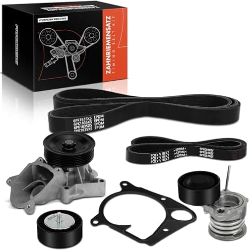 Image of Frankberg Timing Belt Set Timing Belt with Water Pump Diesel Compatible with 1 Series E87 118d 120d 3 Series E90 318d 320d 3 Series Touring E91 318d 320d Replace# 7884-25033