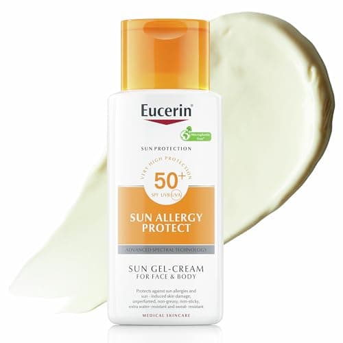 Image of Eucerin Sun Allergy Protect Sun Cream Gel SPF 50 150ml, Face and Body Sunscreen for Allergy-Prone Skin, Advanced Protection with UVA/UVB Filter, For Face and Body