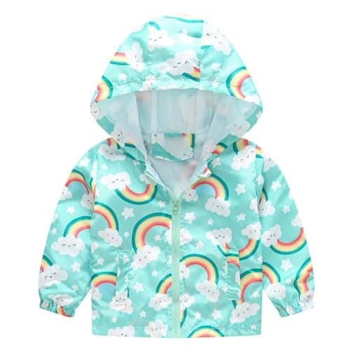 Image of Generisch Printing Windproof Autumn Zipper Children Hooded Jacket Coat Baby Boy Boy Boy Coat And Jacket, light blue, 12-18 meses