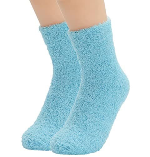 Image of TC The Cheers Snuggle Socks - Extremely Cozy Terry Fluffy Winter Socks (Light Blue)