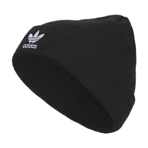 Image of adidas Originals Womens Trefoil Beanie, Black/White 23, One Size