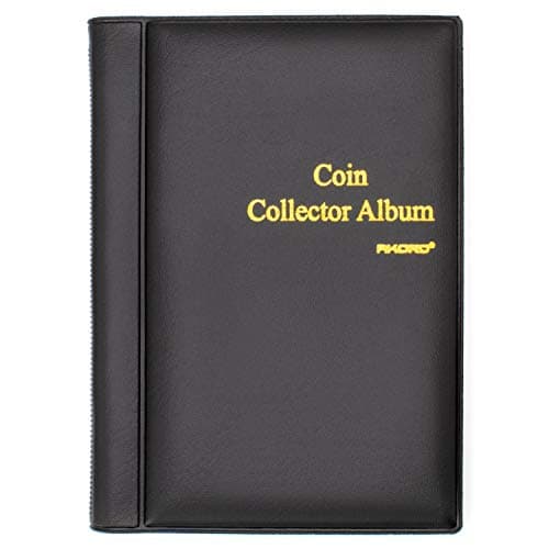 Image of AKORD Coin Collectors Collecting Album 120 Coin Holders, Black