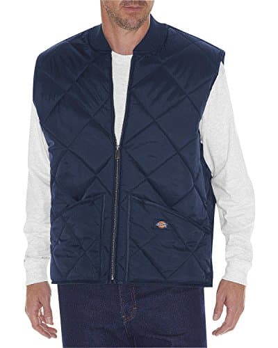 Image of Dickies Men's Diamond Quilted Nylon Vest, Blue (Dark Navy), X-Large