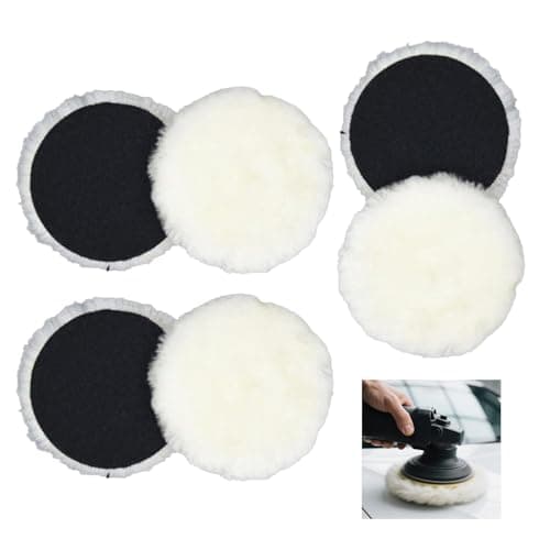 Image of 6PCS Car Polishing Pads, 125mm Polishing Pads Buffing Heads for Drill, Car Polisher, Drill Buffing Kit Buffer Hook and Loop for Automotive Shining Waxing, Vehicle Furniture Polisher Sanding Waxing