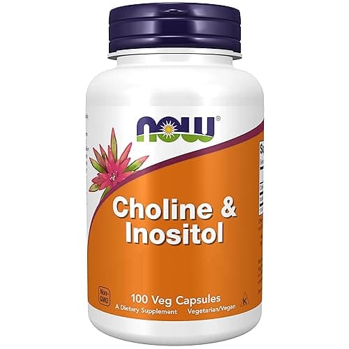 Image of Now Foods, Choline & Inositol, 500mg, 100 Vegan Capsules, Lab-Tested, Vitamin B, Gluten Free, SOYA Free, Vegetarian
