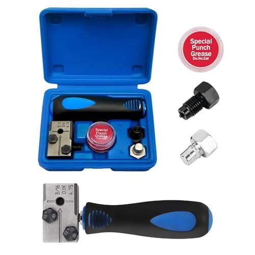 Image of JIODEKEYI Brake Pipe Flaring Tool Kit: Handheld 3/16 inch Pipe Expander with Metal Head Pipe Expansion Tool for Automotive Brake Line Tubing and Field Applications