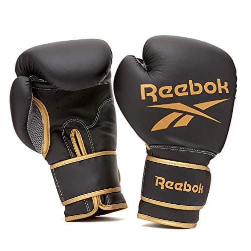 Image of Reebok Unisex's Boxing Gloves-12oz-Gold/Black, Gold/Black, 12 oz