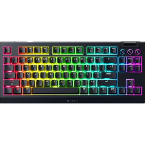 Image of Razer BlackWidow V4 Tenkeyless HyperSpeed (Orange Tactile Switches) - Wireless Hot-swappable Gaming Keyboard - Bluetooth & HyperSpeed 1000Hz - Snap Tap - QWERTY US-Layout | Black
