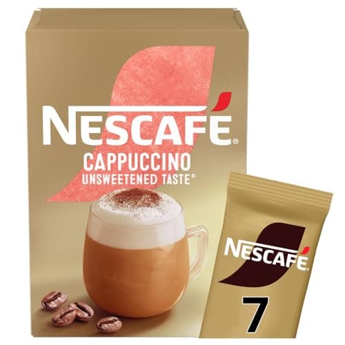 Image of NESCAFÉ Cappuccino Unsweetened Instant Coffee 7 Sachets, 100percent Responsibly Sourced Coffee Pack of 1