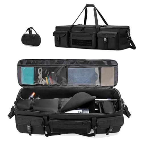 Image of HODRANT Large Telescope Carrying Case, Soft Pad Telescope Travel Bag Compatible with Celestron Telescope, 40 inch Telescope Storage Bag with Fixed Buckles for Optical Tube & Tripod, Attached Small Bag