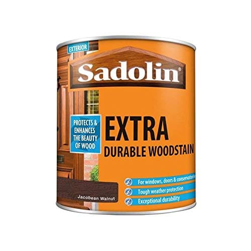 Image of Sadolin EXTRA WOODSTAIN (YELLOW TIN) 1lt - Jacobean Walnut