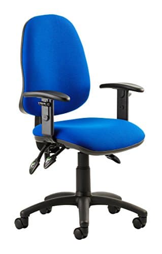 Image of Dynamic Eclipse III Lever Task Operator Chair with Height Adjustable Arms - Blue