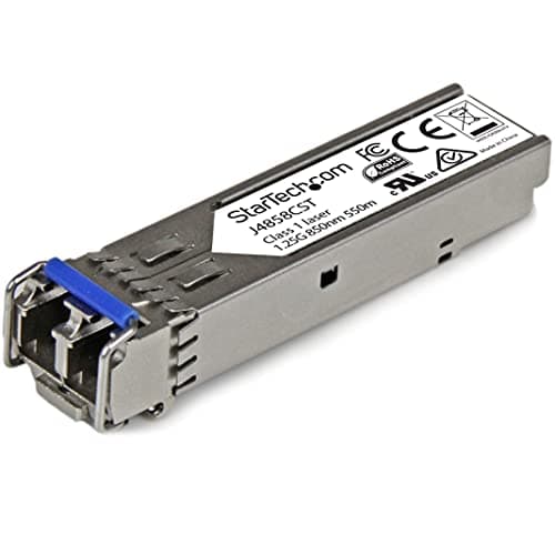 Image of StarTech.com HPE J4858C Compatible SFP Module - 1000BASE-SX - 1GbE Multi Mode (MMF) Fiber Optic Transceiver - 1GE Gigabit Ethernet SFP - LC 550m - 850nm - DDM HPE 1400, 1700, 1820 (J4858CST)