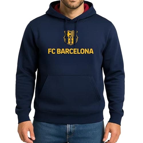 Image of Icon Sports Official FC Barcelona Pullover Hoodie - Unisex Adult - FCB46PH Navy S
