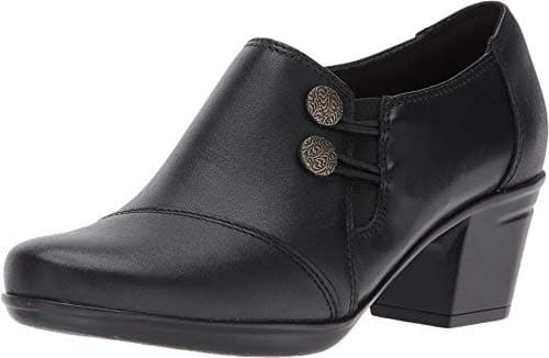 Image of Clarks Women's Emslie Warren Slip-On Loafer, Black, 6.5 UK