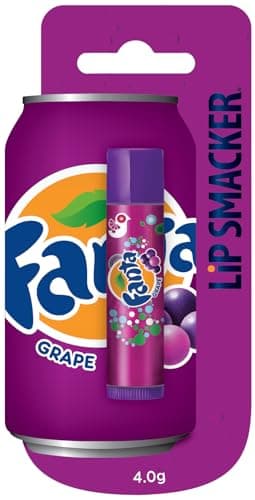 Image of Lip Smacker Coca Cola Collection, Grape Fanta Flavoured Lip Balm Inspired by Coca-Cola, Moisturizing and Refreshing, Single Blister Pack