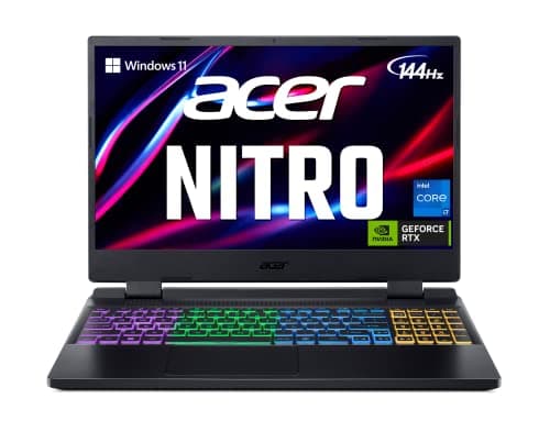 Image of acer Nitro 5 Gaming Laptop | Intel 12th Gen i7-12650H | NVIDIA GeForce RTX 4060 Laptop GPU | 15.6” FHD 144Hz IPS Display | 16GB DDR5 | 1TB Gen 4 SSD | Killer Wi-Fi 6 | RGB Backlit KB | AN515-58-781P