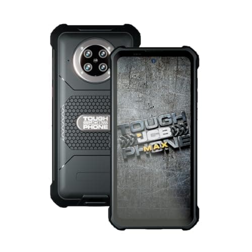 Image of JCB Toughphone Max, rugged 6.67" smartphone, Android 12, Unlocked dual SIM, 48MP Camera, TP232, 128GB, Black