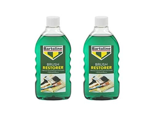 Image of 2 PCS BARTOLINE BRUSH RESTORER 500ML LIQUID REMOVES DRIED PAINTS SOFTENS HARD BRUSHES