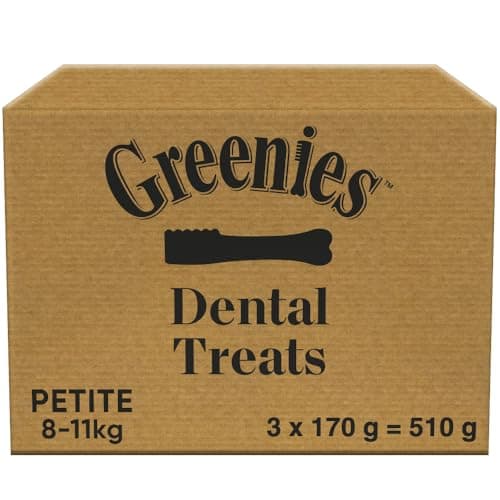 Image of Greenies Daily Original Dental Treats Petite – The Smart Dental Treat for Dogs (8-11 kg) – 30 chews – Pack of 3 (3 x 170 g)