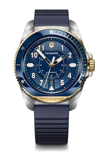 Image of Victorinox Men’s Watch Journey 1884 Ø 43 mm, Swiss Made, Analogue Quartz, Water-Resistant up to 200 m, Rubber Strap, Blue