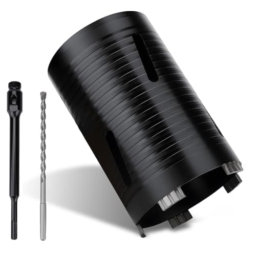 Image of MOXPIFY 117mm x 170mm Long Diamond Core Drill Bit Set with 240mm SDS Plus Shank. To Be Used In Concrete Masonry Brick Block Stone Granite.