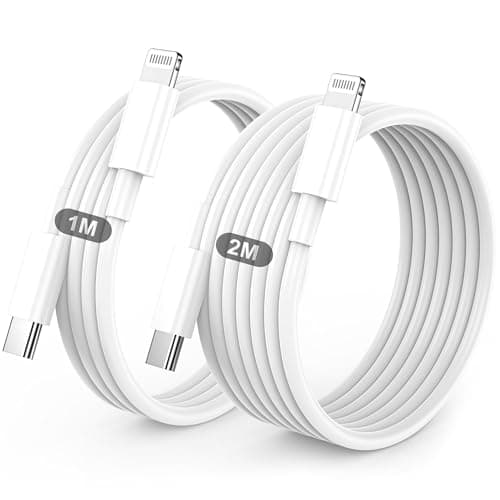 Image of USB C to Lightning Cable 2Pack 1M +2M MFi Certified, Fast Charging USB C iPhone Charger Cable Lead for Apple iPhone 14 13 12 11 Pro Max X XR XS 8 Plus, for iPad- Type C to Lightning Cable