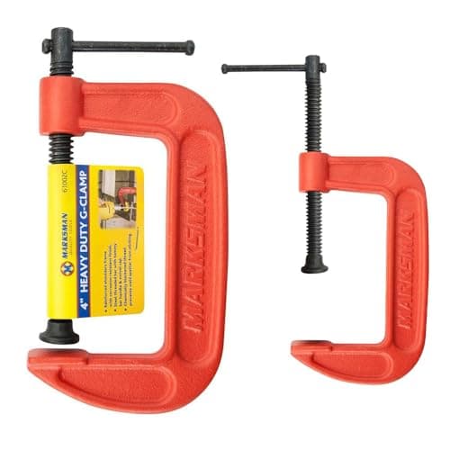 Image of 4" Heavy Duty G Clamp - Iron Wood Working Welding Support Clamps Tool DIY Inch | Cast Iron Wood Working Metal Welding, Multi Purpose Strong Grip