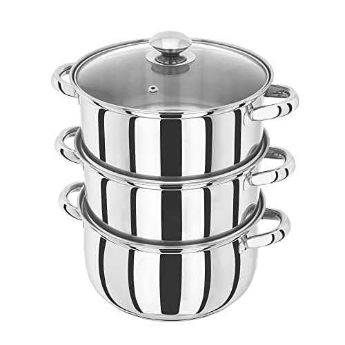 Image of Judge Essential 3-Tier Stainless Steel Steamer- 22cm Food Steamer Pot
