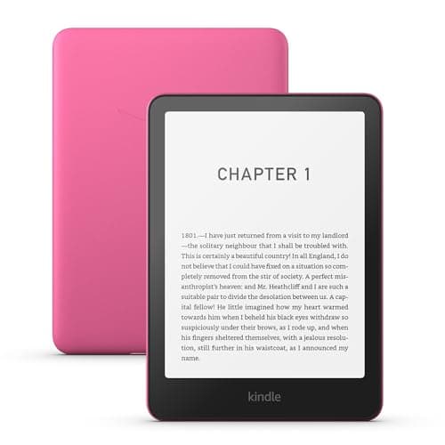 Image of Amazon Kindle Paperwhite (newest gen) – Our fastest Kindle ever, with new glare-free display and weeks of battery life – 16 GB – With Ads - Raspberry