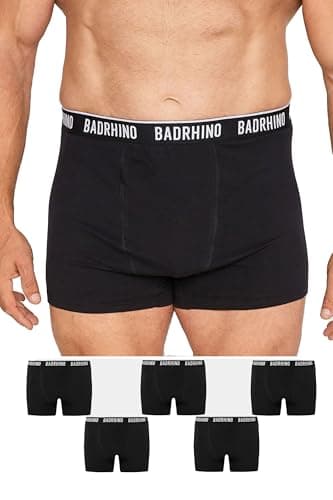 Image of BadRhino Big & Tall 5 Pack Boxers - Men's - Plus Size Curve Black
