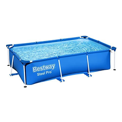 Image of Bestway Steel Pro | Metal Frame Swimming Pool, Family Above Ground Pool, Outdoor Garden Pool