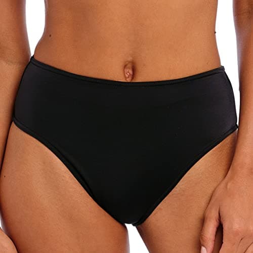 Image of Freya Womens Jewel Cove High-Waist Bikini Bottom, Plain Black, S