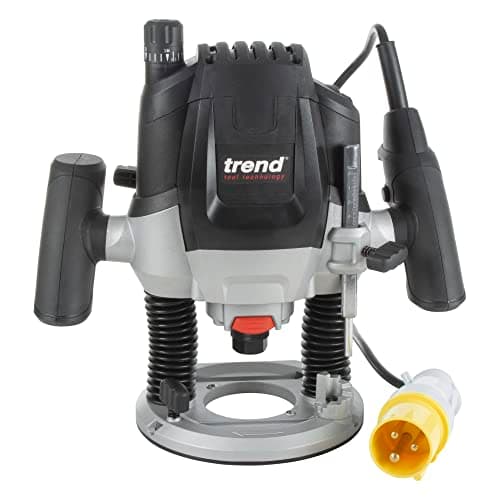 Image of Trend T7 1/2 Inch Variable Speed Workshop Router for Kitchen Fitting, Worktop Joints & Timber Profiling, 1750W, 110V, Black, T7ELK
