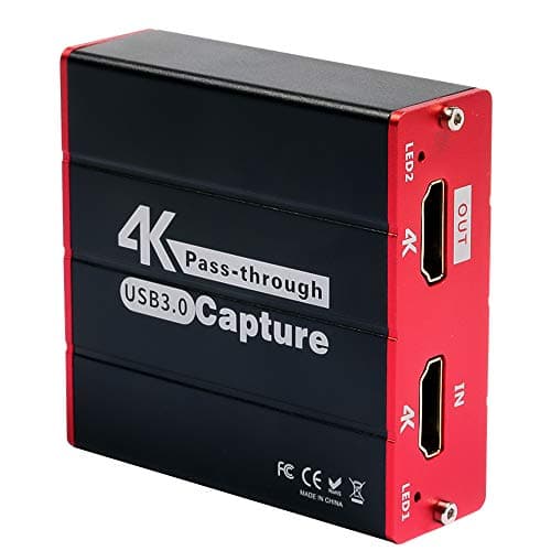 Image of TreasLin HD Capture Card,1080P@60fps Video Game USB Capture Card Live Streaming for PS4 Switch Wii U DSLR Xbox on OBS,XSplit,Twitch,YouTube Support Windows,Mac,Zero Latency HD Loopout