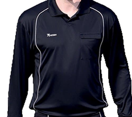 Image of Precision Referees Long Sleeve Shirt Black/white 46-48