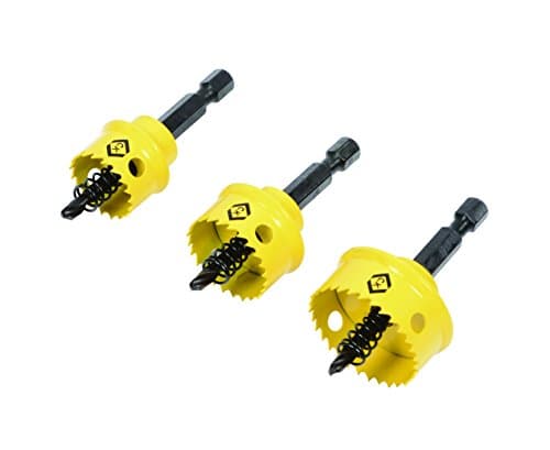 Image of C.K T3213 Sheet Steel Hole Saw Set - Yellow (3-Piece) -