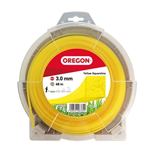 Image of Oregon Yellow Square 3mm Strimmer Line, Trimmer Line Tackles Long Grass, Weeds, Edges & Thick Vegetation, Professional Heavy Duty Nylon Strimmer Wire, Fits Most Standard Models, 3.0mm x 48m (69-420-Y)