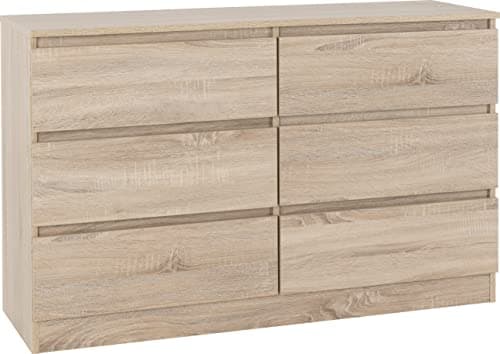 Image of Seconique Malvern 6 Drawer Chest in Sonoma Oak Effect