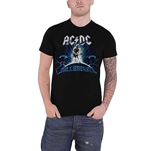 Image of ACDC Men's AC/DC Ballbreaker Regular Fit Crew Neck Short Sleeve T - Shirt, Black (Black Black), Medium (Manufacturer Size:Medium)